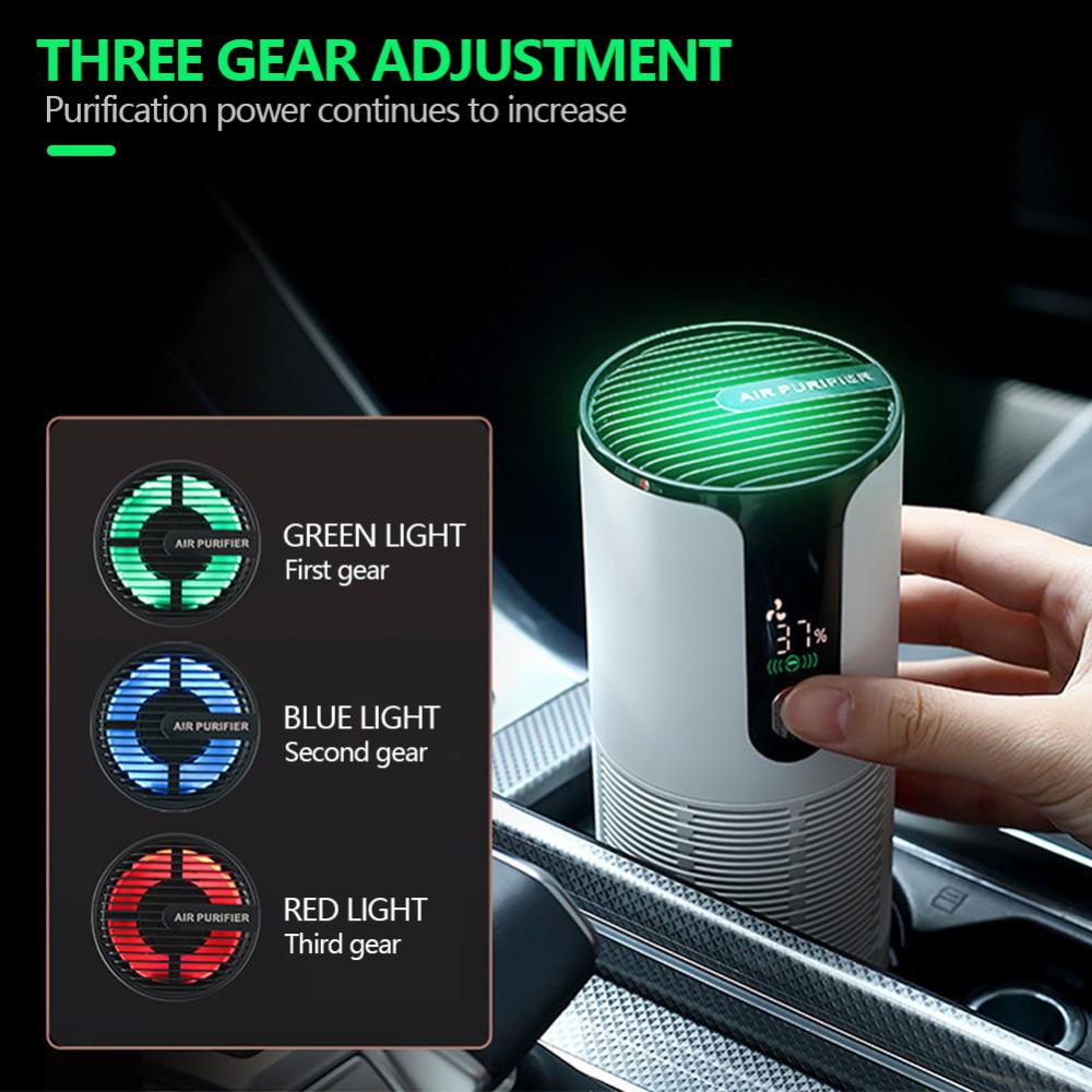 Thiết Bị Lọc Không Khí K6X4 Ion Âm Có Thể Sạc Lại Bằng Cổng USB Dành Cho Ô Tô