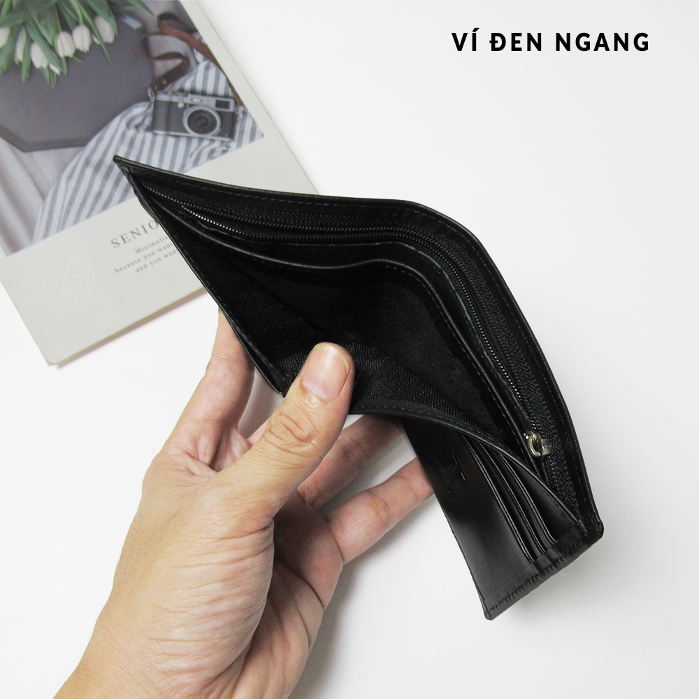 Ví nam mini kiểu ví ngang - kích thước nhỏ gọn - Làm từ da bò 100% - bảo hành 2 năm - Ví da BT Luxury