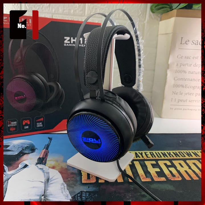 Tai Nghe Nhạc Headphone Gaming Chụp Tai Có Dây ZIDLI ZH12S Led RGB Tai Nghe Game Thủ Máy Vi Tính Laptop Pc