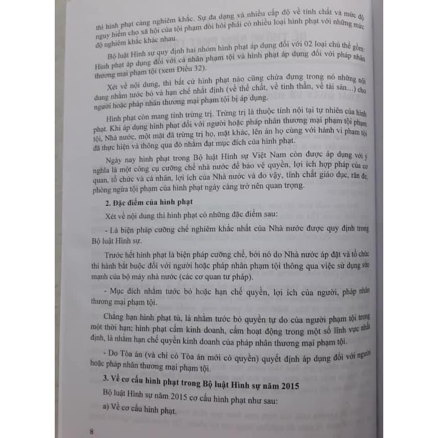 Sách- Tìm hiểu các hình phạt trong bộ luậtt hình sự năm 2015 và phương pháp quyết định hình phạt trong xét xử vụ án hình