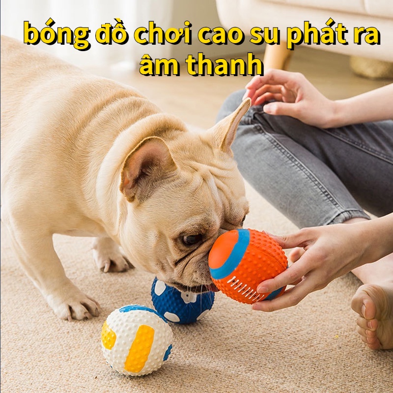 Đồ Chơi Quả Bóng Bầu Dục Đàn Hồi Cho Thú Cưng
