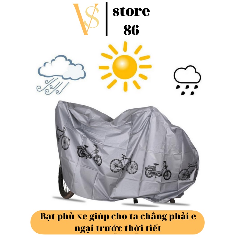 Bạt phủ xe máy ,xe đạp siêu tiện lợi - Aó trùm xe máy cao cấp che mưa chống nắng đa năng VS STORE