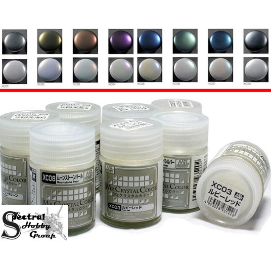 Sơn mô hình mr Crytal Color hobby lacquer paint XC 01 ~ 08 Pearl Color