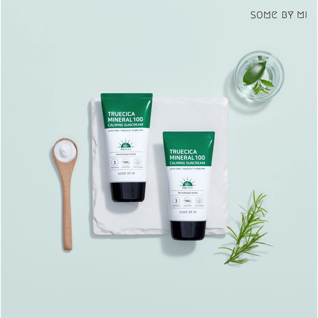 KEM CHỐNG NẮNG SOME BY MI TRUECICA MINERAL 100 CALMING SUNCREAM 50ml [Mĩ Phẩm Gía Sỉ 89]