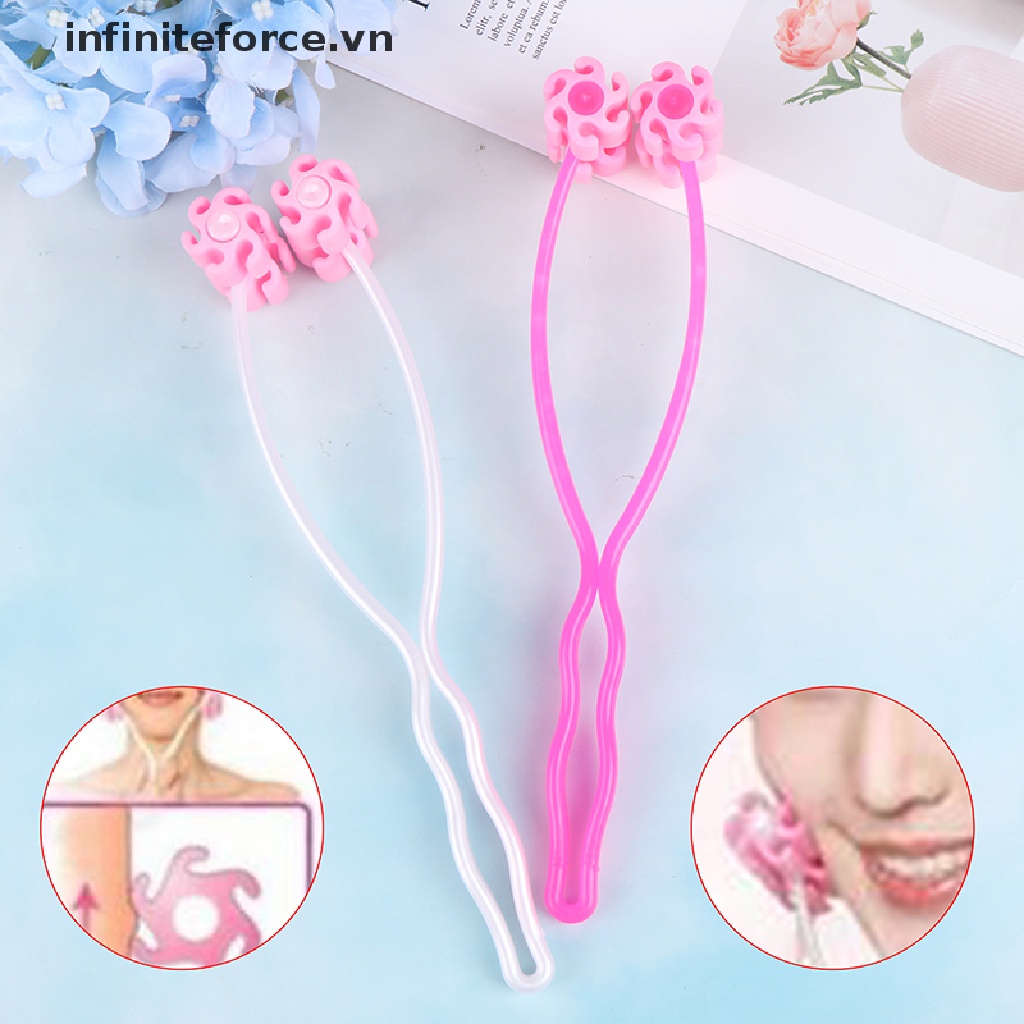 (Hàng Mới Về) Cây Lăn Mát Xa Mặt Thiết Kế Hình Hoa Mận