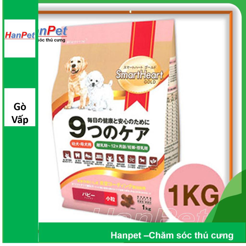 Hanpet.GV- Thức ăn dạng hạt cho chó con- Smartheart Gold puppy gói 1kg (- 216b)