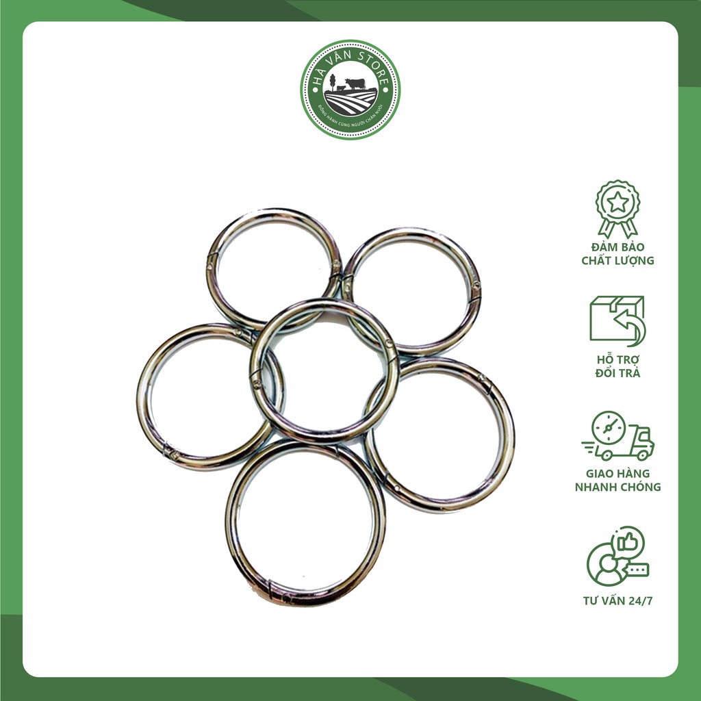Khuyên mũi cho trâu bò chất liệu Inox 304 Siêu bền đẹp- Vòng xỏ mũi chất lượng - Hà Vân Store