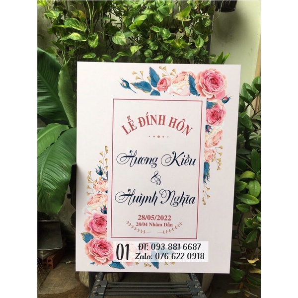 Bảng tên đám cưới, Lễ Vu Quy, Đính Hôn