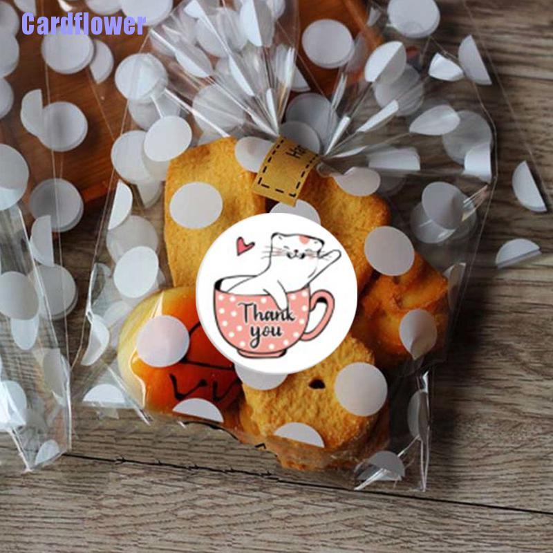 Cuộn 500 Miếng Dán Tròn In Chữ Thank You Trang Trí