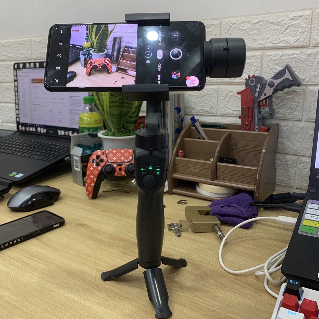 Gimbal chống rung 3 trục mới F8 ⏫Bản nâng cấp của F6⏫ Kết nối bluetooth cho điện thoại quay video ổn định
