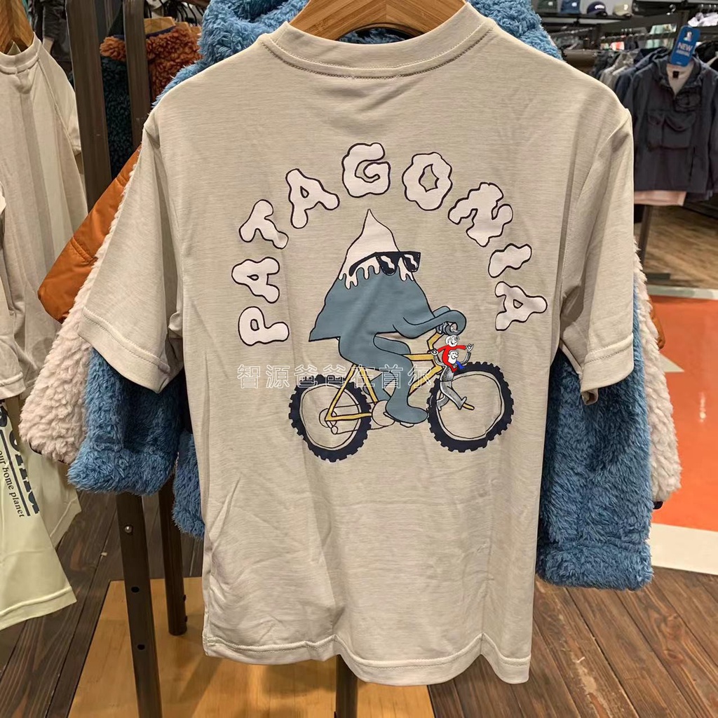 Áo Thun Cotton Tay Ngắn In Hình Xe Đạp Patagonia Mới Cho Nam