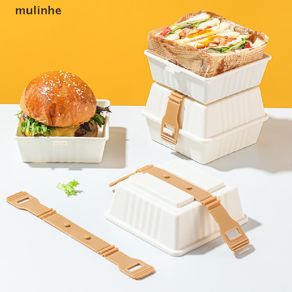 1 Hộp Đựng Bánh Burger 19CM Có Thể Tái Sử Dụng