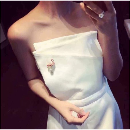 Cài áo hình chim Hồng Hạc sang chảnh(SHOP GIÁ SỈ)