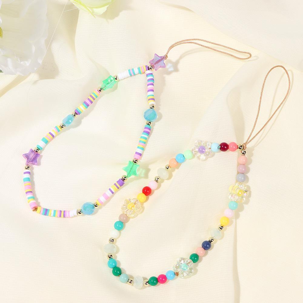 Dây Treo Điện Thoại Xâu Hạt Nhiều Màu Sắc Bằng Acrylic