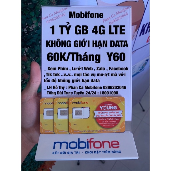 Sim KO GIỚI HẠN DATA Mobi 50k 1 Tháng S50 và DIP50 và S50 và BL5GT và DTHN và IPHN2