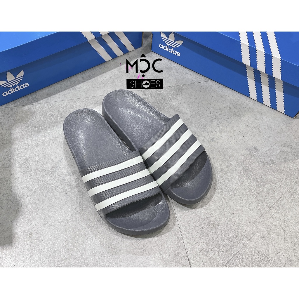 *HÀNG CHÍNH HÃNG* DÉP ADIDAS AQUA SLIDE XÁM GREY FULL HOT HIT