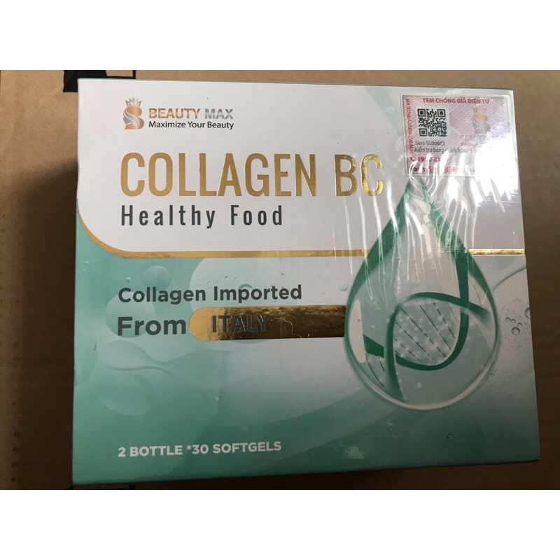 Collagen bc healthy food (collagen peptide nhập khẩu từ Ý Italy, vitamin c, kẽm gluconate,sữa ong chúa, vitamin E,biotin