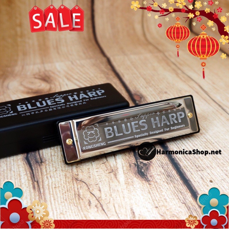 Kèn harmonica 10 lỗ Blues Harp hiệu Kongsheng tone C