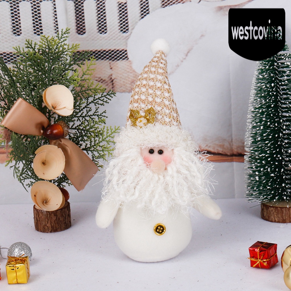 [Hot]☀ Búp Bê Người Tuyết Bằng Vải Dễ Thương Trang Trí Giáng Sinh