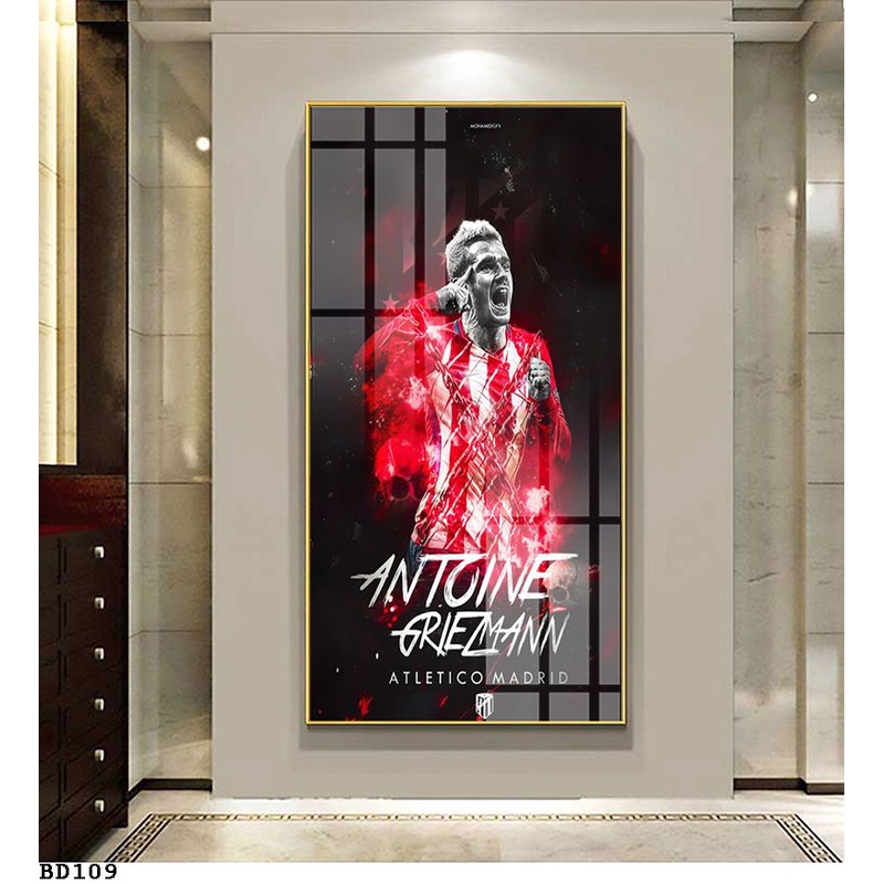 Cristiano Ronaldo Messi  Tranh cao cấp cầu thủ bóng đá nổi tiếng -  tranh đơn treo tường- vải canvas kim tuyến- Melyhome