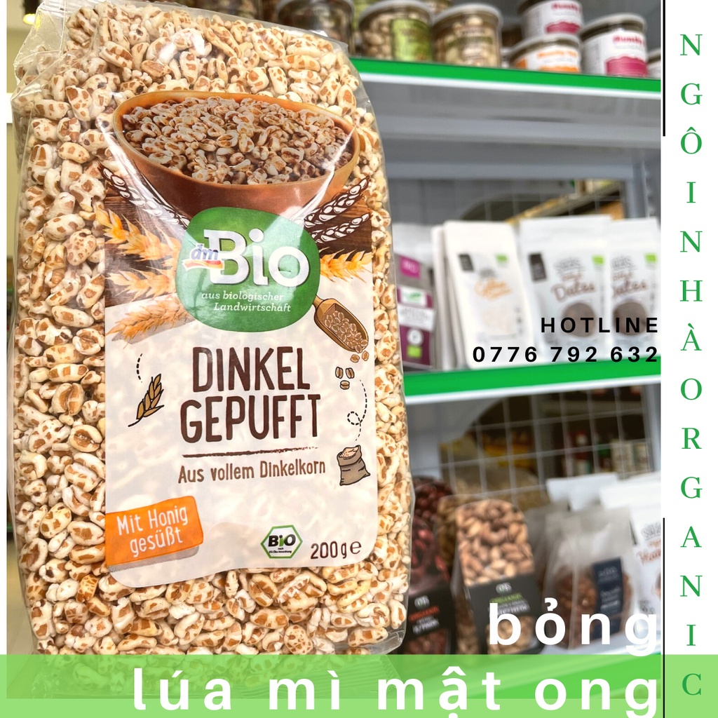 Bỏng lúa mì mật ong hữu cơ dmBio 200g