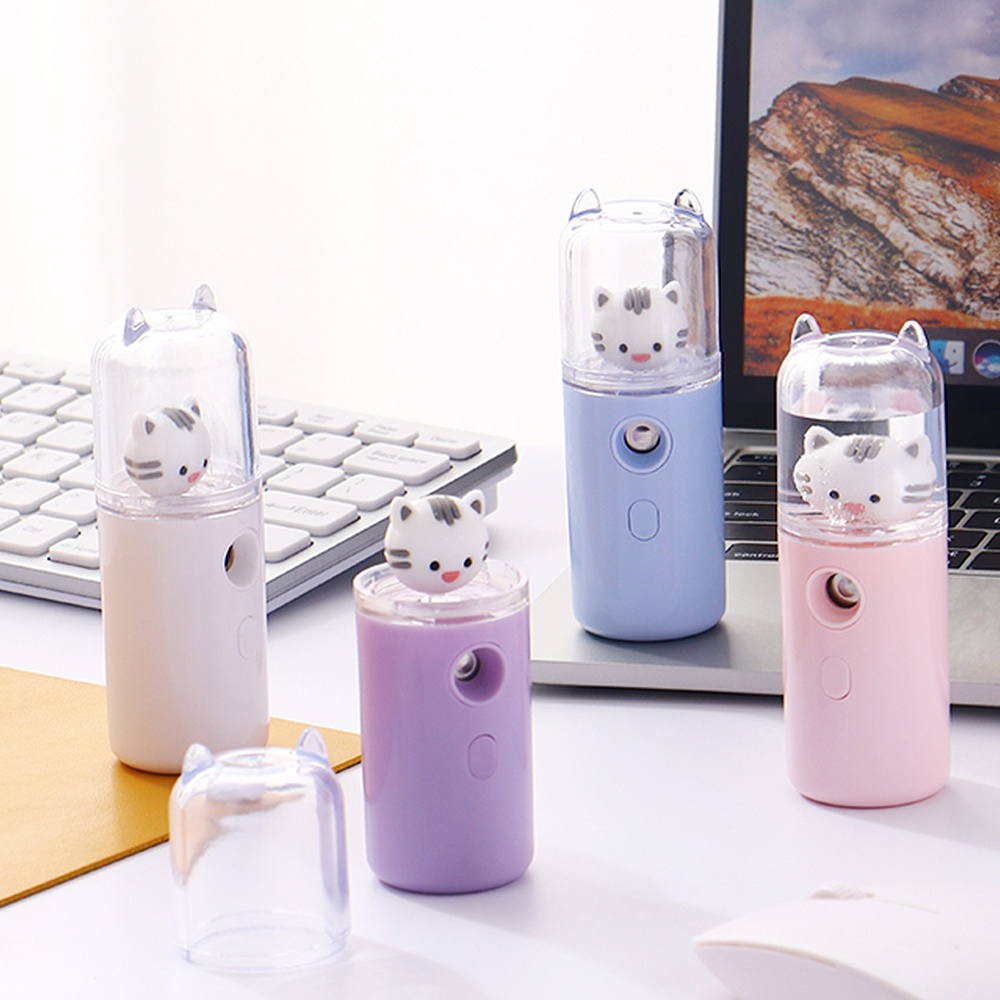 Máy phun sương FOREVERLILY tạo độ ẩm mini có đèn led sạc bằng cổng USB