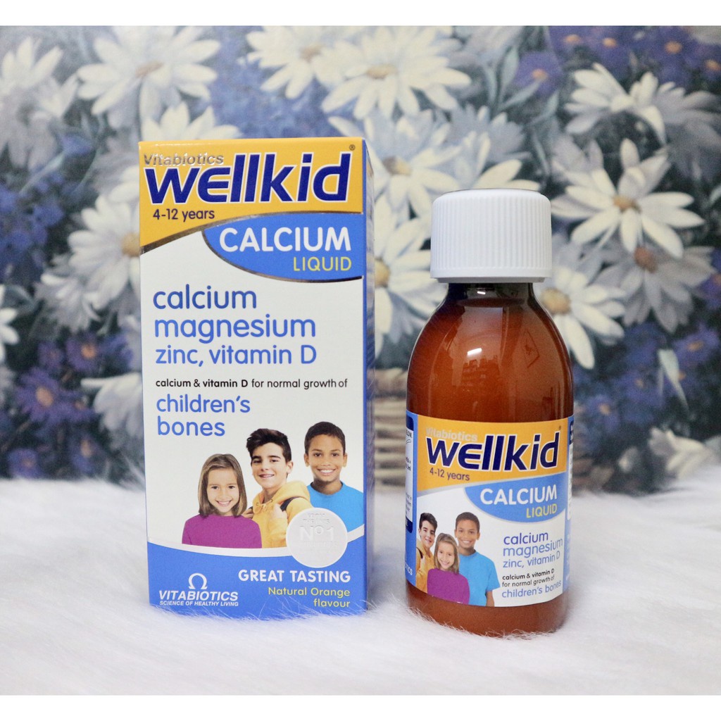 Vitamin Wellkid Calcium cho bé 4 tuổi - 12 tuổi 150ml