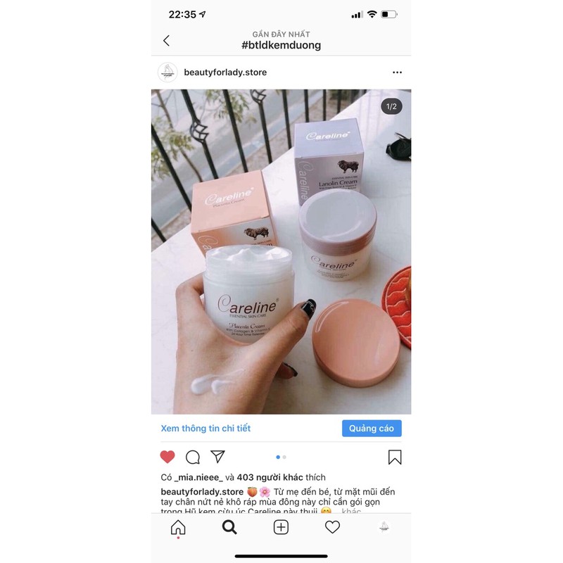 KEM DƯỠNG ẨM NHAU THAI CỪU CARELINE ÚC | BigBuy360 - bigbuy360.vn