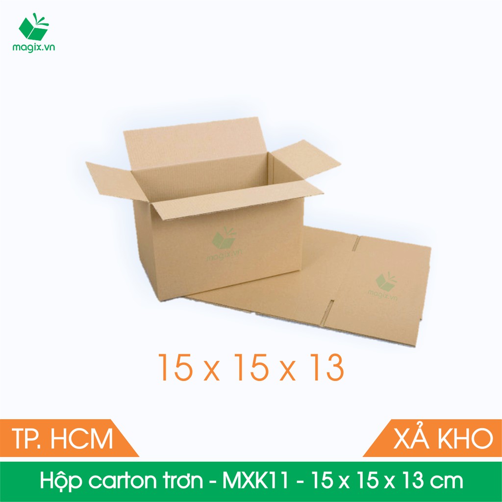 MXK11 - 15x15x13 cm - 100 Thùng hộp carton trơn đóng hàng