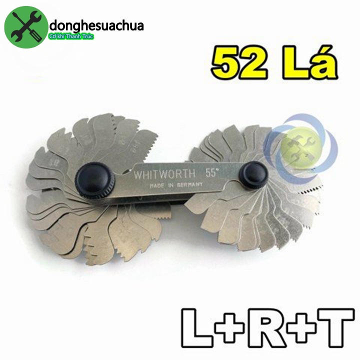 Thước đo ren L+R+T 52 lá LRT52 (dưỡng đo ren)