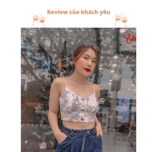 [Mã WABRGU50 giảm 10% đơn 250K] Áo croptop nữ in lá GUMAC màu xanh, đủ size, trẻ trung AA12152