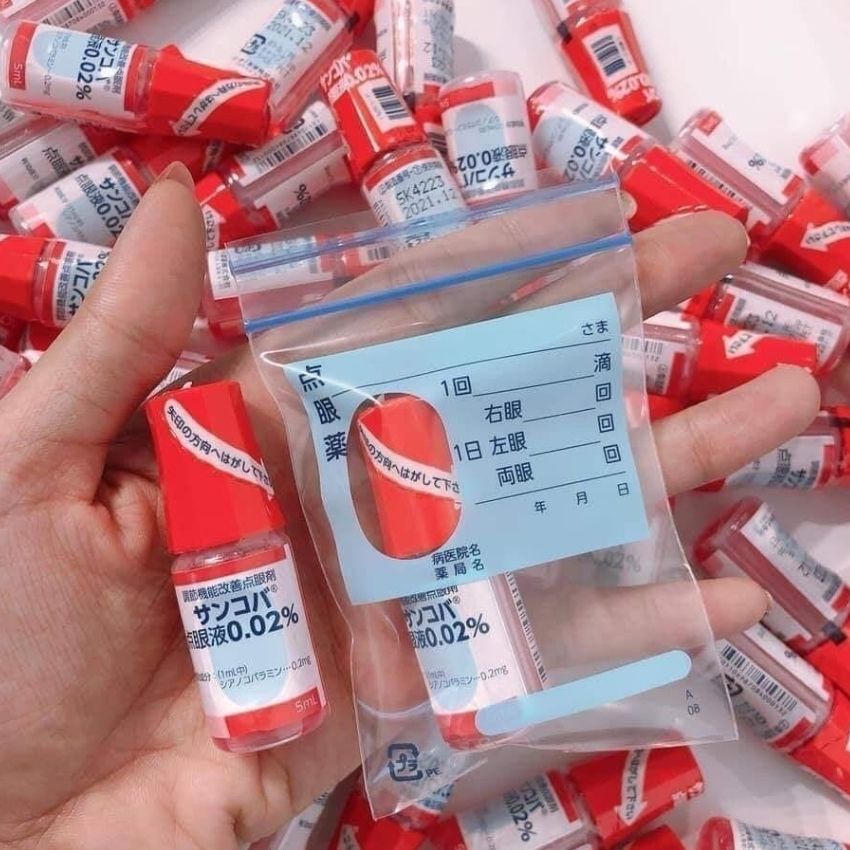 Nhỏ mắt Sancoba nhật bản, nước nhỏ mắt giảm cận, tăng thị lực cận thị 5ml