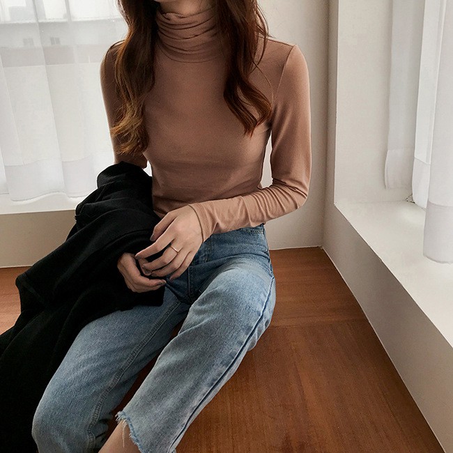 Áo thun thu đông cổ cao (A23) – Hàng có sẵn