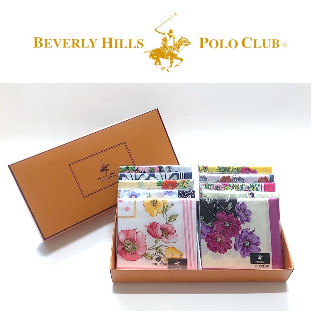 Khăn tay/ khăn mùi xoa cao cấp nam/nữ Hàn Quốc Beverly Hills Polo Club + Christian Aujard