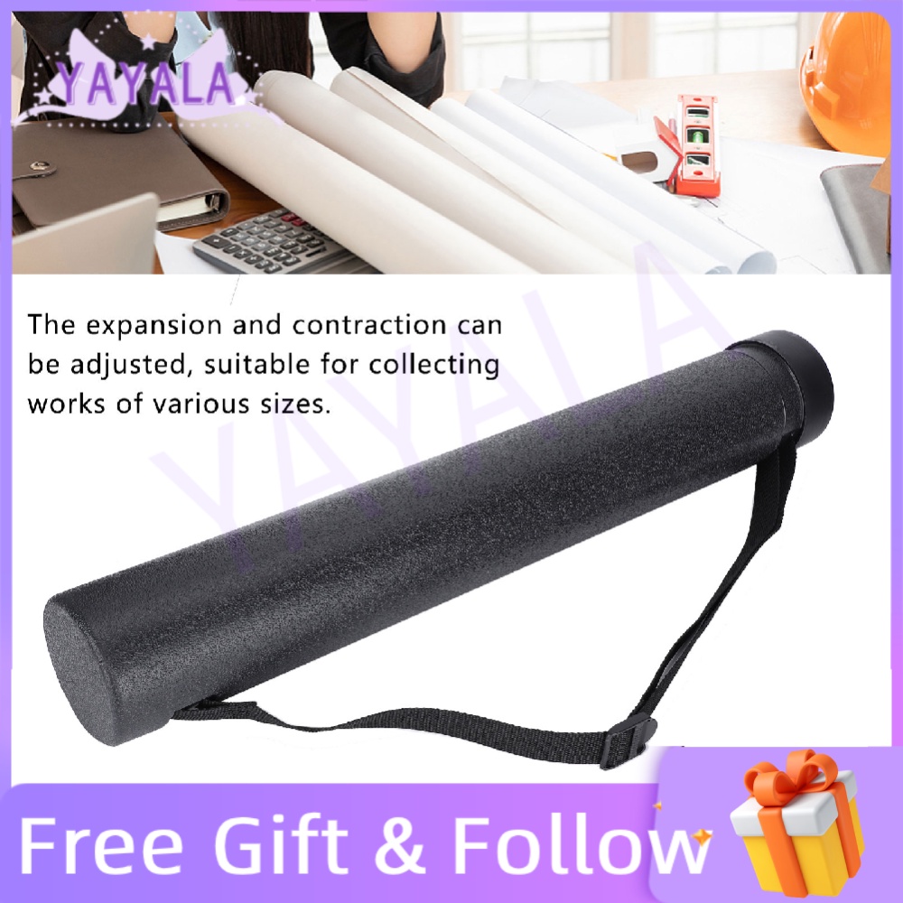 Painting Tube Plastic Circular Drawing Storage Telescopic Matte Texture Art Supplies
