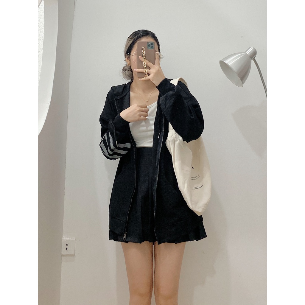 Áo khoác nỉ trơn tay sọc A2000 SUSTORE | BigBuy360 - bigbuy360.vn