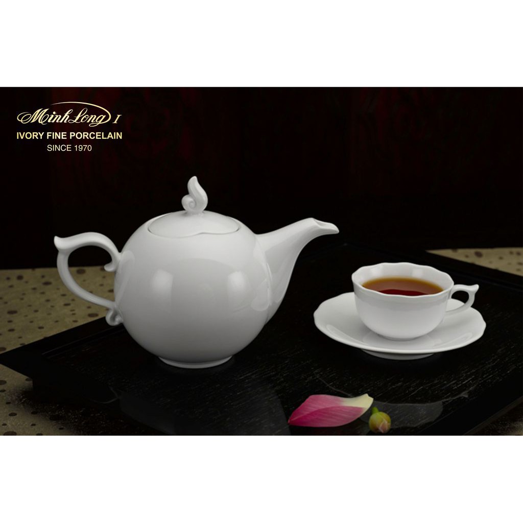 Bình trà Mẫu Đơn IFP - Trắng Ngà 2 dung tích 0.3L và 0.7 L