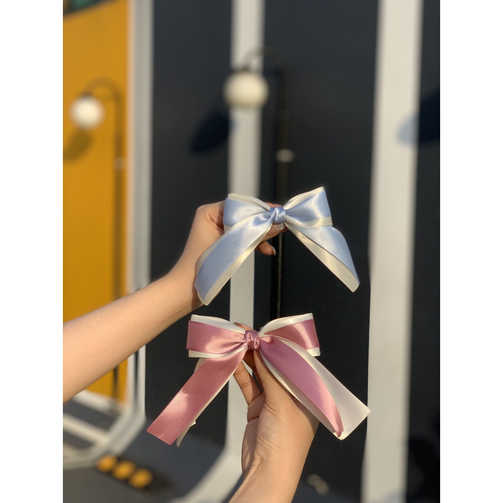 [Handmade]: Lucy - Nơ kẹp tóc ruy băng