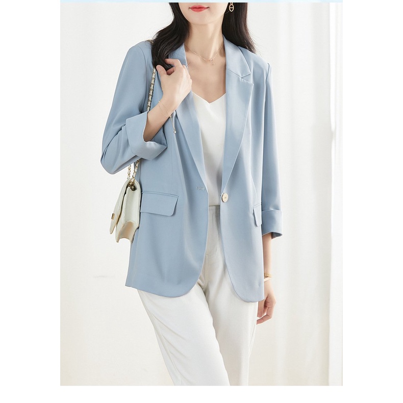Áo blazer Callalady, áo vest nữ kiểu Hàn Quốc tay lỡ, Áo vest nữ khoác ngoài