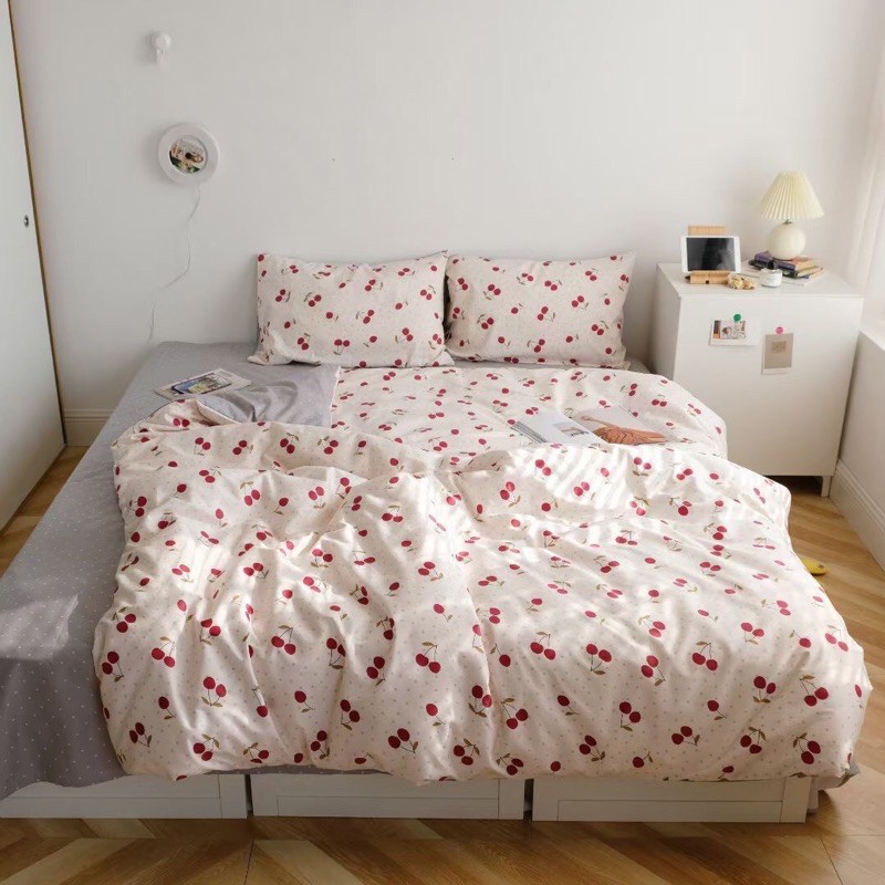 Cotton DÂU BE (kèm 4 mẫu khác) - bộ vỏ chăn ga giường