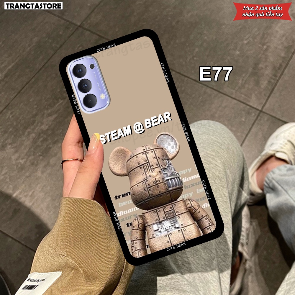 Ốp Oppo Reno4 /  Reno4 Pro / Reno 4 in hình gấu Bearbrick,Metal Style,Doremon siêu dễ thương chất lượng