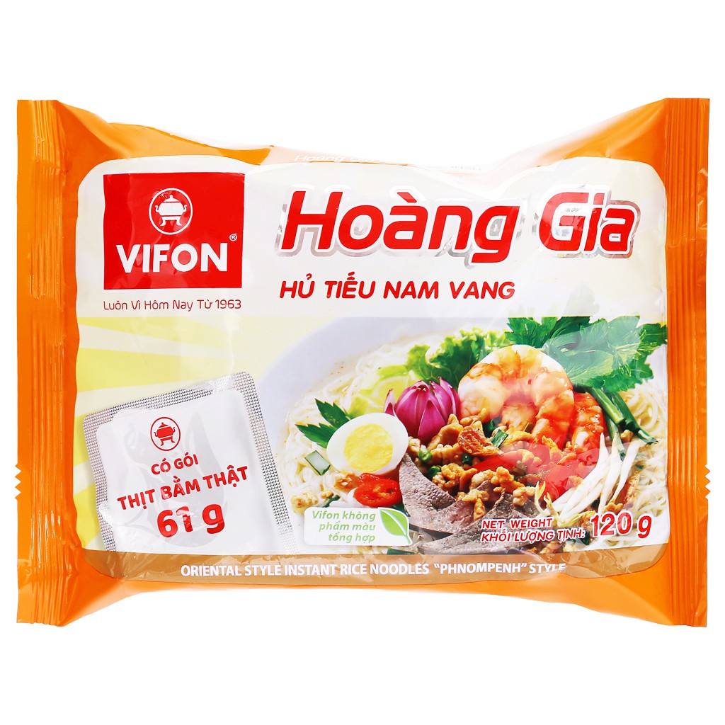 Phở/ Bún bò Huế/ Bánh đa cua/ Hủ tiếu Nam Vang Hoàng Gia 120g (1 gói)