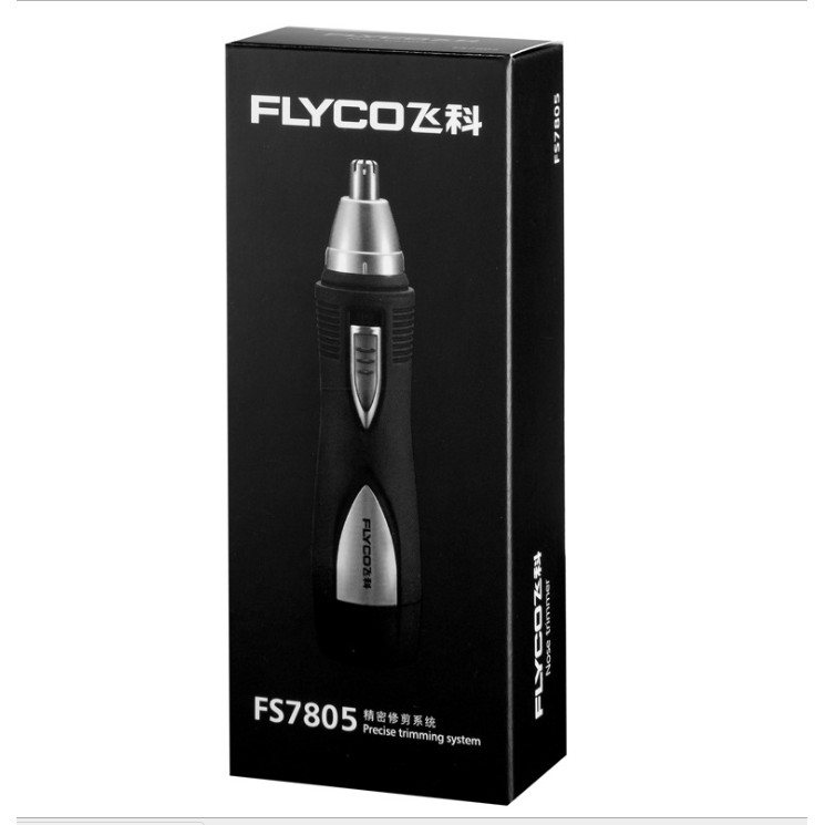 Máy tỉa lông mũi Flyco fs7805 điện pin AA rất an toàn cho mũi tiện dụng mọi nơi
