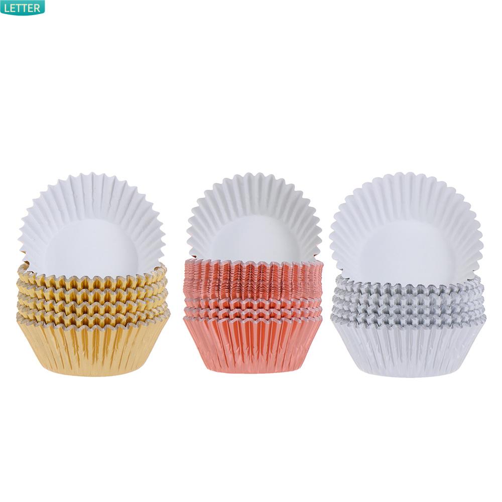 Cốc Lá Nhôm In Chữ Trang Trí Bánh Cupcake|Giấy Gói Kẹo Nhiều Màu