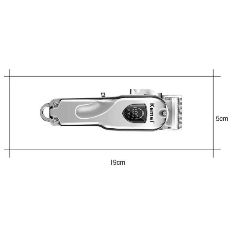 Tông Đơ Cắt Tóc Kemei Km 2010 - Chuyên Nghiệp - Đẳng Cấp - Vỏ Kim Loại Sáng