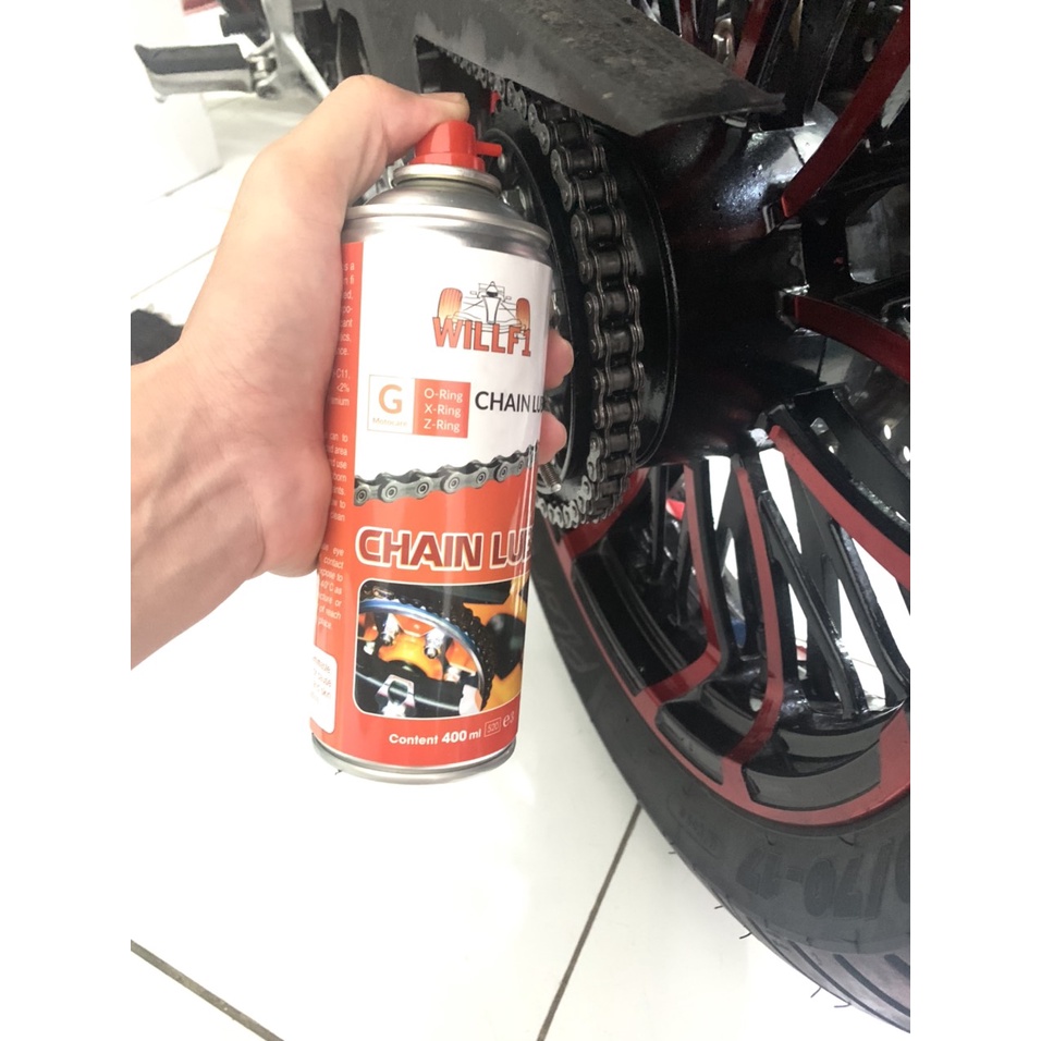 [Sỉ] 24 Chai xịt rửa sên xe máy/ moto WILLF1 Chain Cleaner 500ml