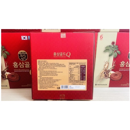 Nước Hồng Sâm Nhung Hươu Linh Chi Q Gold Korea Hộp 30 gói x 50 ml . .