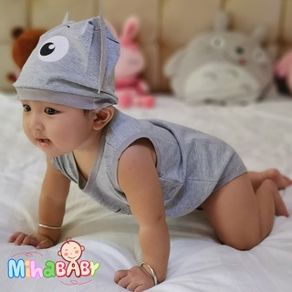 Bộ Bodysuit Chip Voi Xám Cho Bé