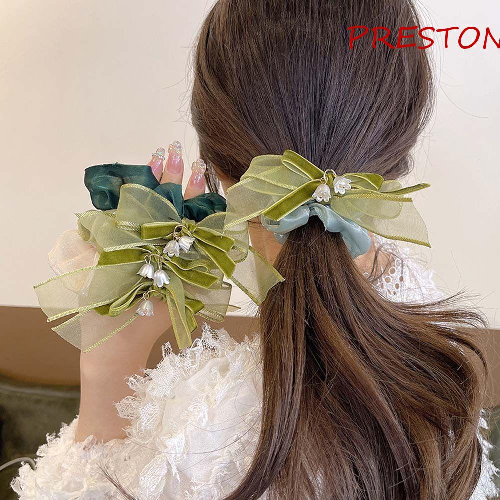 Dây Cột Tóc Co Giãn Đính Hạt Ngọc Trai Thời Trang Cho Nữ