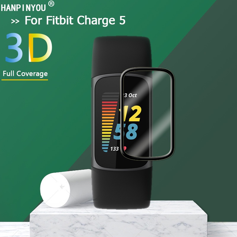 Set 1/ 2/ 3/ 5 kính cường lực bảo vệ màn hình đồng hồ thông minh Fitbit Charge 5 4 3 3D